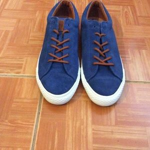 Converse men Size 10 blue and brown